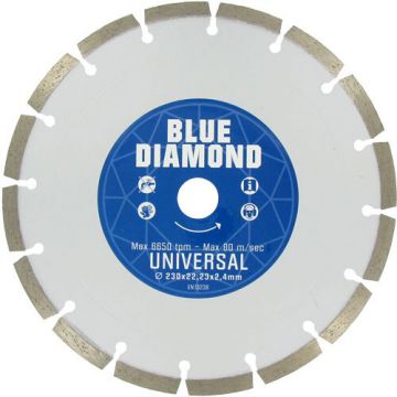 Kroon blue Diamond diamantschijf universeel met segmenten 115x22.23mm (146602)