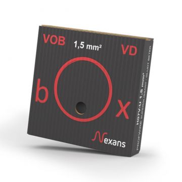 NEXANS VOB draad (H07V-U) 1.5mm2 zwart rol 100 meter (10546241)