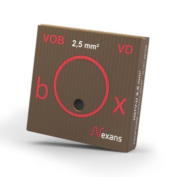 NEXANS VOB draad (H07V-U) 2.5mm2 bruin rol 100 meter (10546272)