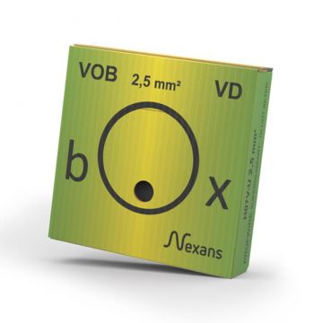 NEXANS VOB draad (H07V-U) 2.5 mm2 groen/geel rol 100 meter (10546273)