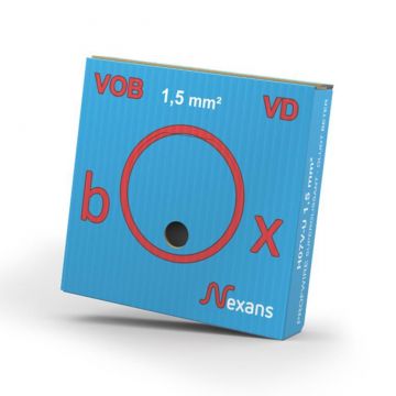 NEXANS VOB draad (H07V-U) 1.5mm blauw rol 100 meter (10546310)