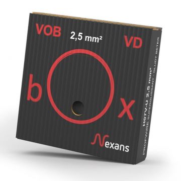 NEXANS VOB draad (H07V-U) 2.5mm zwart rol 100 meter (10564777)