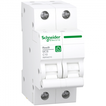 Schneider Electric automaat 2-polig 10A C-curve (R9F64210)