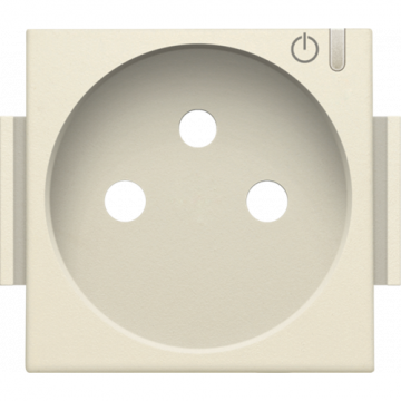 Niko centraalplaat voor stopcontact SmartHome Zigbee met penaarde en kinderveiligheid - Original Cream (100-66630)