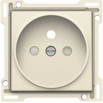 Niko centraalplaat voor stopcontact met penaarde en kinderveiligheid inbouwdiepte 21mm - Original Cream (100-66101)