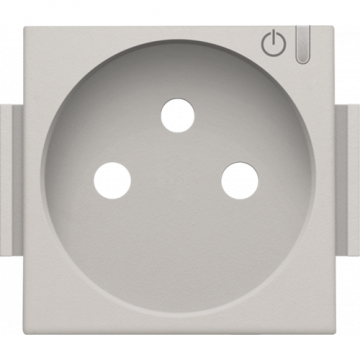 Niko centraalplaat voor stopcontact SmartHome Zigbee met penaarde en kinderveiligheid - Original Light Grey (102-66630)