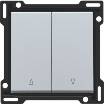 Niko centraalplaat voor tweevoudige rolluikdrukknop - Intense Sterling (121-65914)