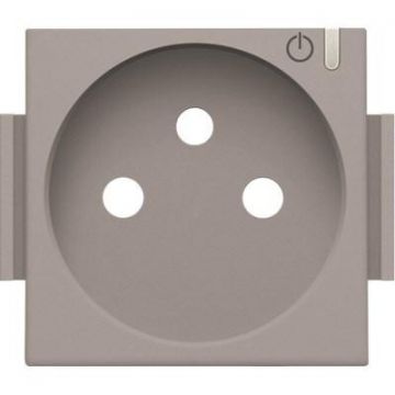 Niko afwerking voor stopcontact SmartHome Zigbee met penaarde en kinderveiligheid - Intense Bronze (123-66630)