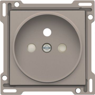 Niko centraalplaat voor stopcontact met penaarde en kinderveiligheid inbouwdiepte 21mm - Intense Bronze (123-66101)