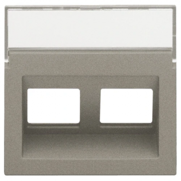 Niko centraalplaat data 2x RJ45 schuine uitgang bronze coated (123-65400)