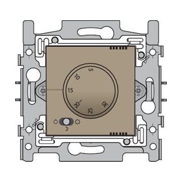 Niko elektronische thermostaat compleet (sokkel+knop+centraalplaat) - Intense Bronze (123-88000)