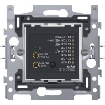 Niko sokkel universele drukknopdimmer met CAB ontstoring 3-300W 2-draads met schroefklemmen en klauwen (310-02900)