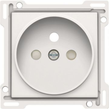 Niko centraalplaat voor stopcontact met penaarde en kinderveiligheid inbouwdiepte 21mm - Original White (101-66101)