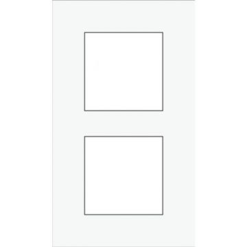 Niko afdekplaat 2-voudig 60mm centerafstand - Pure Liquid Snow White (241-76200)