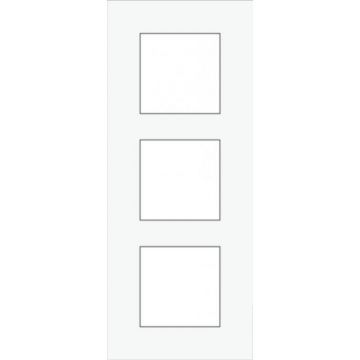 Niko afdekplaat 3-voudig 60mm centerafstand - Pure Liquid Snow White (241-76300)