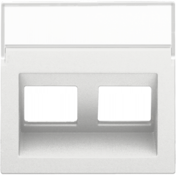 Niko centraalplaat data 2x RJ45 schuine uitgang white coated (154-65400)