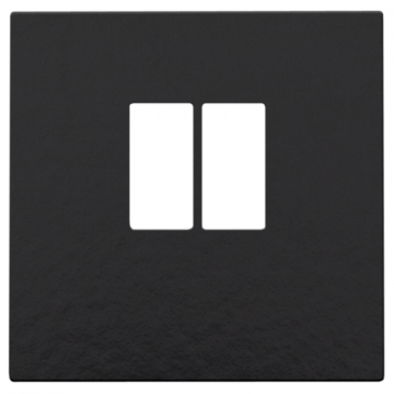 Niko centraalplaat voor enkelvoudige luidsprekeraansluiting - Pure Bakelite Piano Black (200-69801)