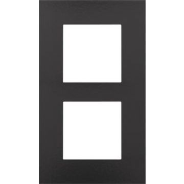 Niko afdekplaat 2-voudig 60mm centerafstand - Pure Bakelite Piano Black (200-76200)