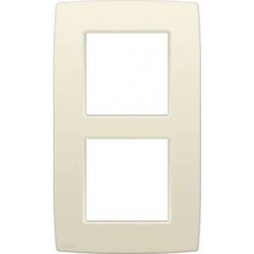 Niko tweevoudige afdekplaat 60mm centerafstand - Original Cream (100-76200)