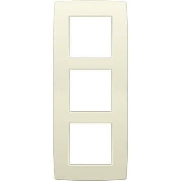 Niko drievoudige afdekplaat 60mm verticale centerafstand - Original Cream (100-76300)