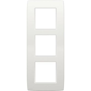 Niko drievoudige afdekplaat 60mm verticale centerafstand - Original White (101-76300)