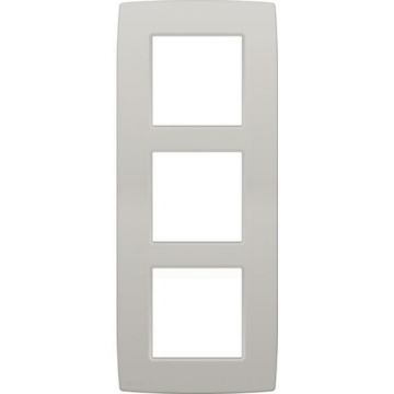 Niko drievoudige afdekplaat 60mm verticale centerafstand - Original Light Grey (102-76300)