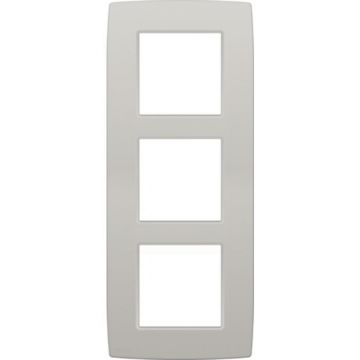 Niko drievoudige afdekplaat 60mm verticale centerafstand - Original Light Grey (102-76300)