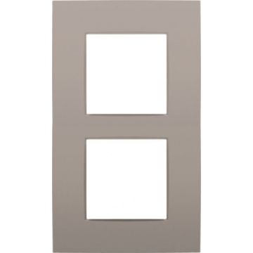 Niko tweevoudige afdekplaat 60mm centerafstand - Intense Bronze (123-76200)