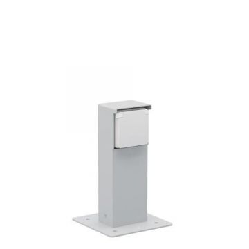 Niko Hydro waterdicht tuinpaal met grondplaat met enkelvoudig stopcontact met penaarde 16A 250V met insteekklemmen - grijs (700-36715)