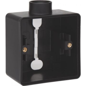 Niko Hydro waterdicht enkelvoudige opbouwdoos leeg met 1x M20 ingang - zwart (761-84101)