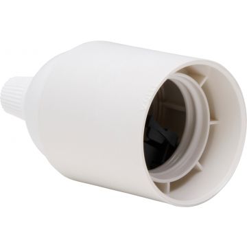 Kopp lamphouder E27 met trekontlasting wit (210501016)