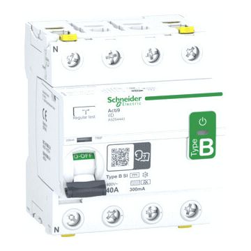 Schneider Electric differentieelschakelaar 4-polig 40A 300mA type B (A9Z64440)