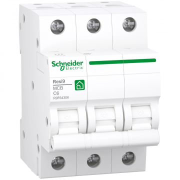 Schneider Electric automaat 3-polig 6A C-curve (R9F64306)