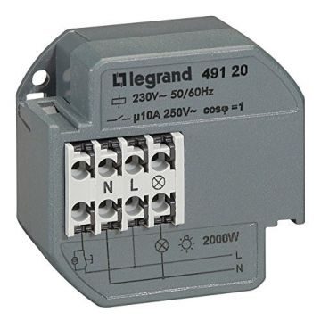 Legrand teleruptor geluidsarm 1-polig 10AX 230VAC 50/60Hz (49120)