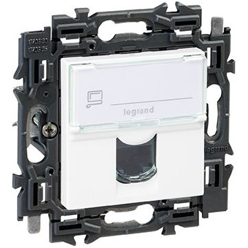 Legrand UTP 1-voudig cat6 volledig apparaat RJ45 met spanklauwen - Valena Next Wit Opaal (741570)