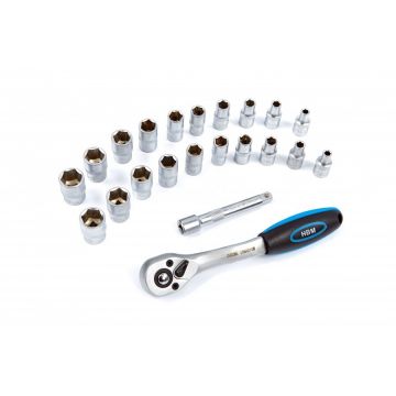 HBM professionele ratelset 1/2" 21-delig 8-30mm (7806)