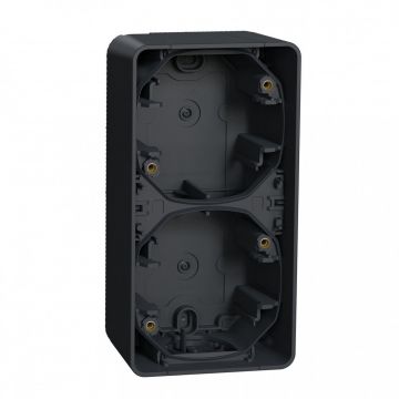 Schneider Electric opbouwdoos 2-voudig IP55 verticaal - Mureva antraciet (MUR37912)