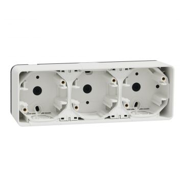 Schneider Electric opbouwdoos 3-voudig IP55 horizontaal - Mureva wit (MUR39913)