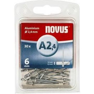 Novus rivet blinkklinknagel A2,4 X 6 Alu SB, 30 pcs. (045-0019)