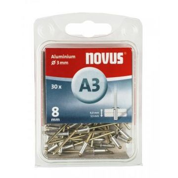 Novus rivet blinkklinknagel A3 X 8 Alu SB, 30 pcs. (045-0021)