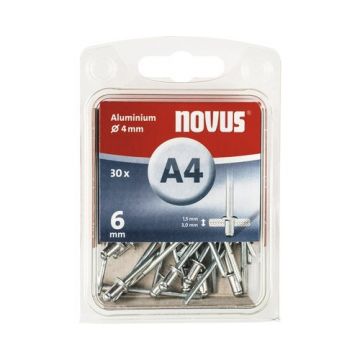 Novus rivet blinkklinknagel A4 X 6 Alu SB, 30 pcs. (045-0023)