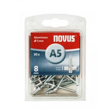 Novus rivet blinkklinknagel A5 X 8 Alu SB, 30 pcs. (045-0026)