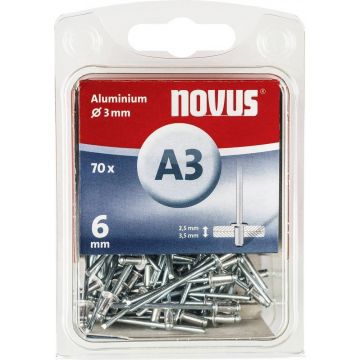 Novus rivet blinkklinknagel A3 X 6 Alu SB, 70 pcs. (045-0028)