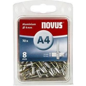 Novus rivet blinkklinknagel A4 X 8 Alu SB, 70 pcs. (045-0032)