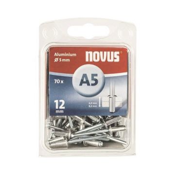Novus rivet blinkklinknagel A5 X 12 Alu SB, 70 pcs (045-0072)