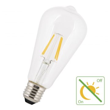 Bailey LEDlamp filament helder ST64 E27 warmwit 2700K 4W 400lm dag/nacht sensor(141866)