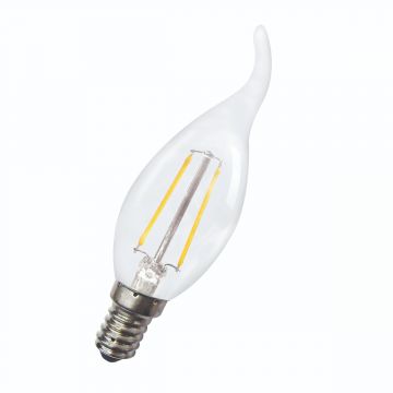 Bailey LEDlamp filament helder kaars windstoot E14 warmwit 2700K 2W 180lm (80100035106)