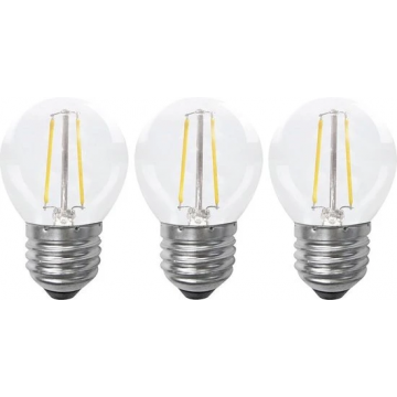 Bailey LED lamp filament bol E27 2W 220lm warm wit 2700K 3 stuks (142721)