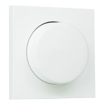 EMhub Quadro55 (by Kopp) centraalplaat met knop tbv draaidimmer - zuiver wit mat (4088047)