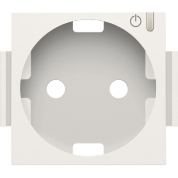 Niko centraalplaat voor geconnecteerd stopcontact met randaarde en kinderbeveiliging met Zigbee - Niko Home Control - Orginal White (101-66930)